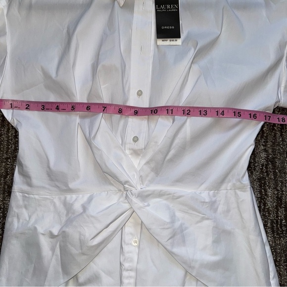 Lauren Ralph Lauren Twist-Front Cotton Shirt Dress
Women's Size 4 White Chic - Picture 9 of 16